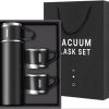 Vacuum Flask Set 3 Cup 500 Ml Double-layer Stainless Steel Vacuum Flask Set ( Random Color )