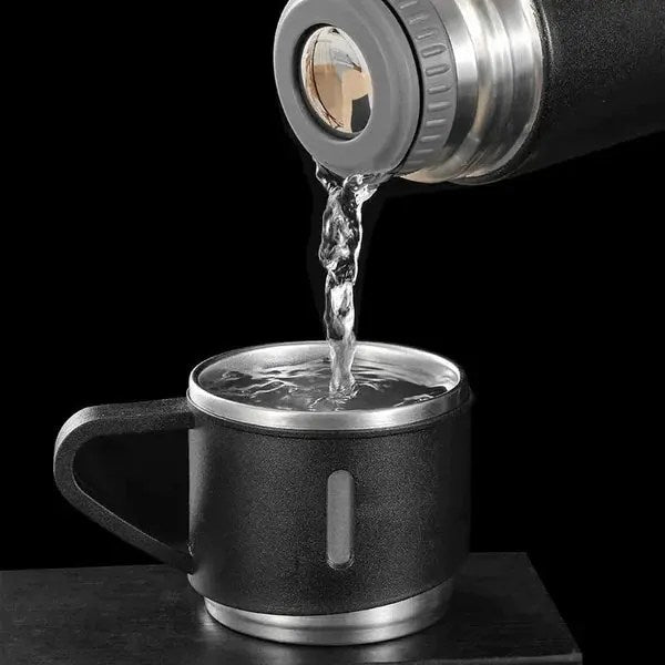 Vacuum Flask Set 3 Cup 500 Ml Double-layer Stainless Steel Vacuum Flask Set ( Random Color )