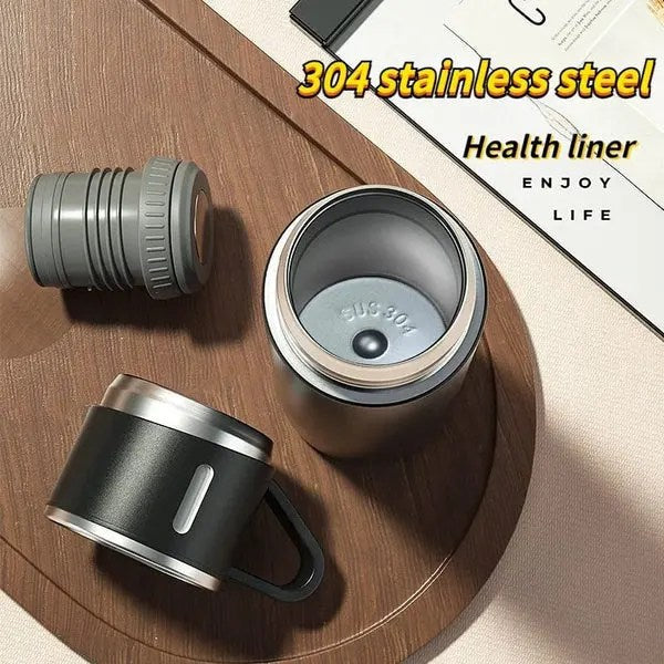 Vacuum Flask Set 3 Cup 500 Ml Double-layer Stainless Steel Vacuum Flask Set ( Random Color )